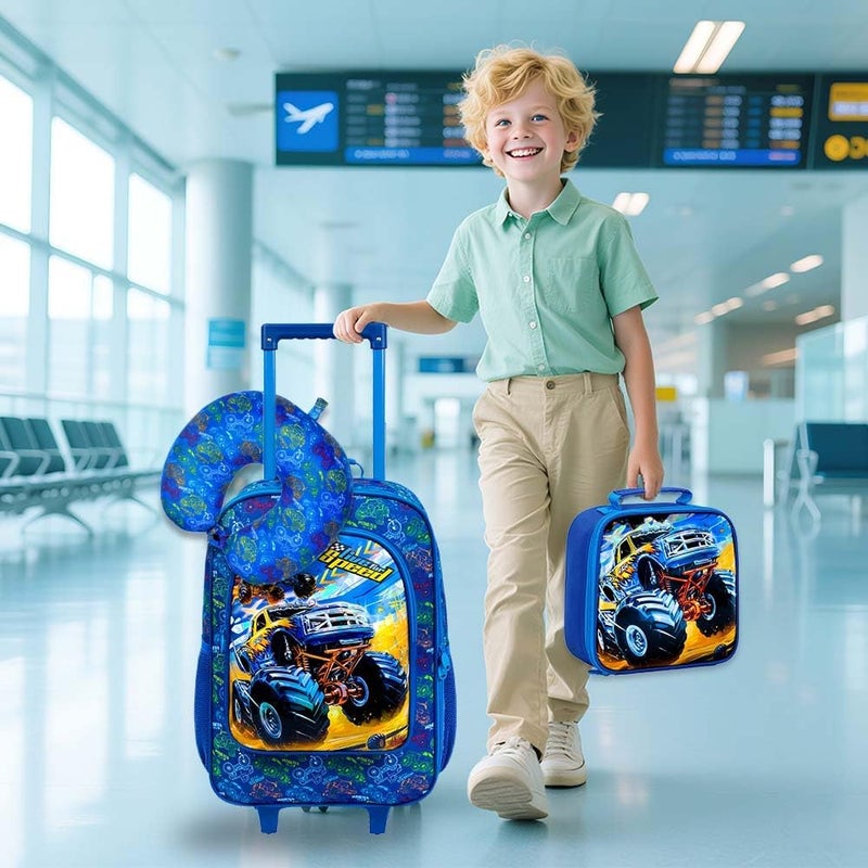 KLFVB Kids Luggage for Boys Girls, Cute Rolling Wheels Suitcase for Toddler, Children Travel Carry on Suitcase - Image 5